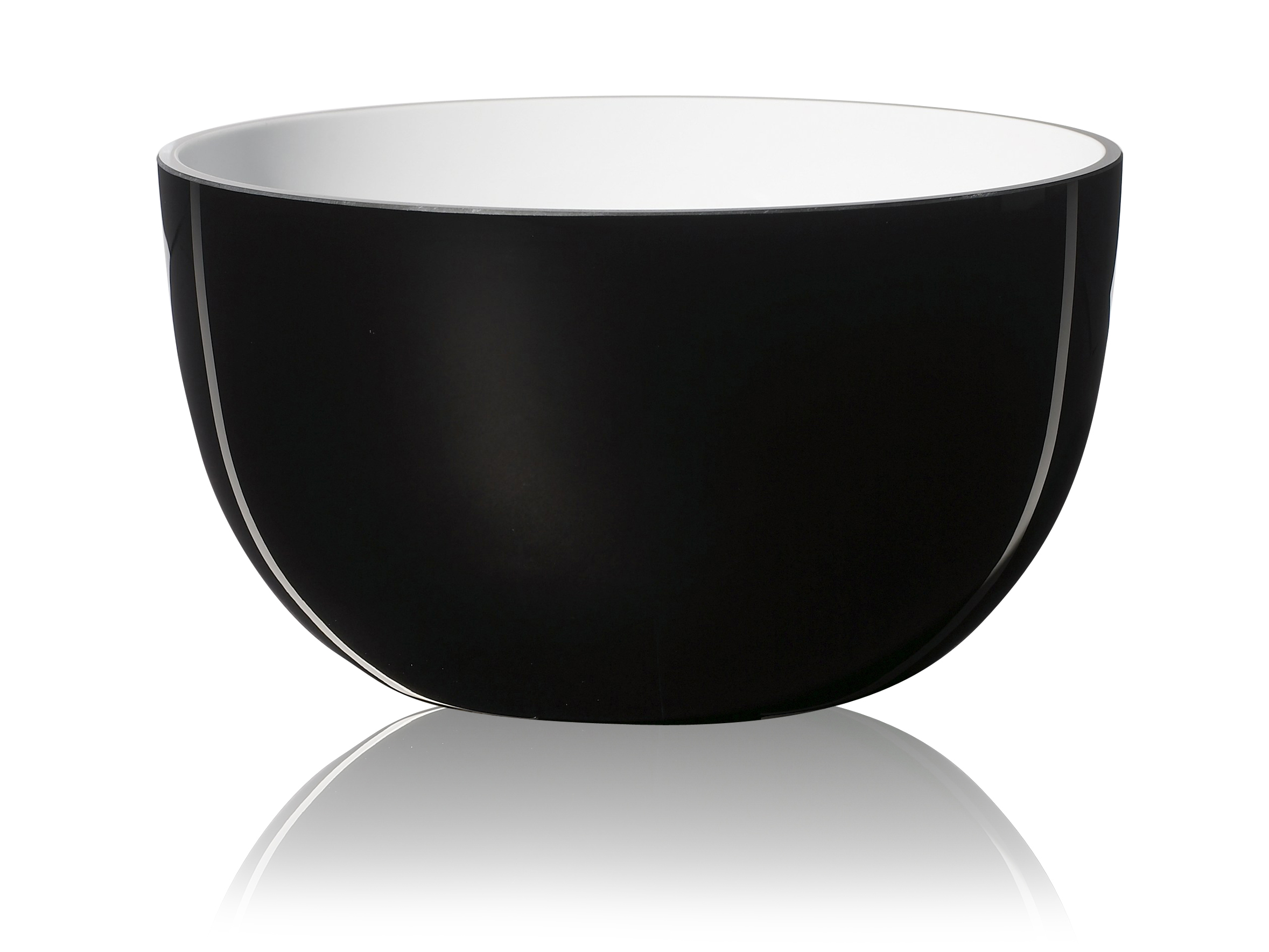 81308-PIET HEIN Bowl dia. 21 cm. Glass BLACK-OPAL